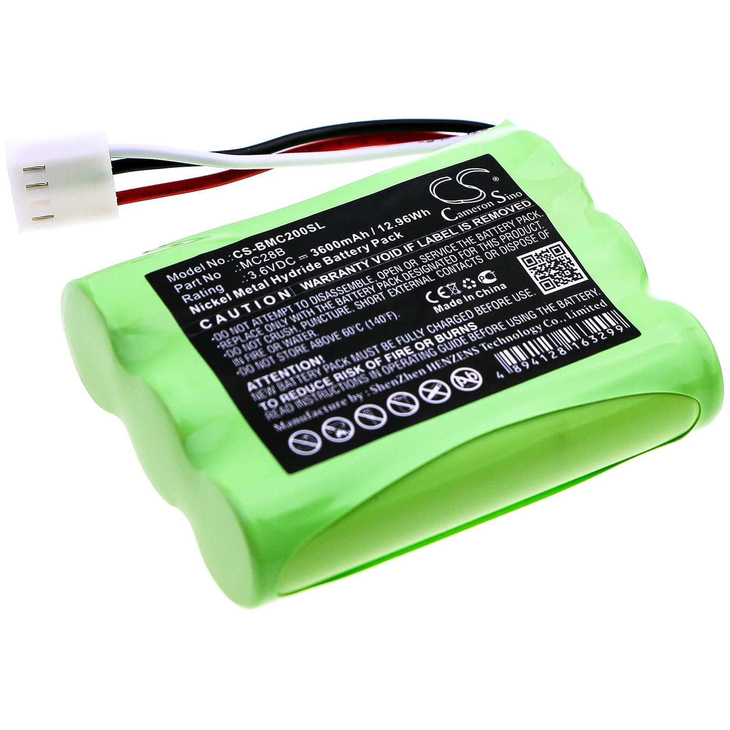 3.6V, 3600mAh, Ni-MH Battery fits Beamex, Mc2-is, Mc2-mf, 12.96Wh