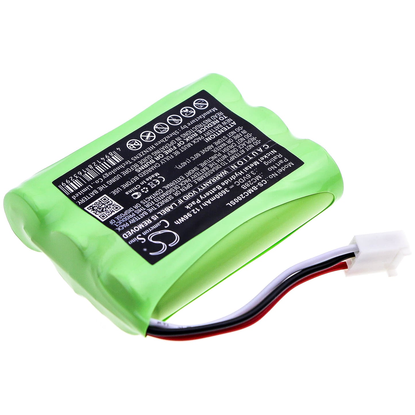 3.6V, 3600mAh, Ni-MH Battery fits Beamex, Mc2-is, Mc2-mf, 12.96Wh