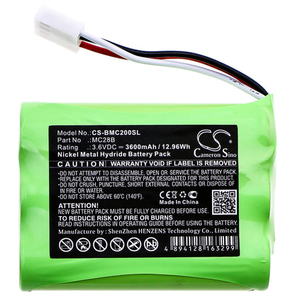 3.6V, 3600mAh, Ni-MH Battery fits Beamex, Mc2-is, Mc2-mf, 12.96Wh