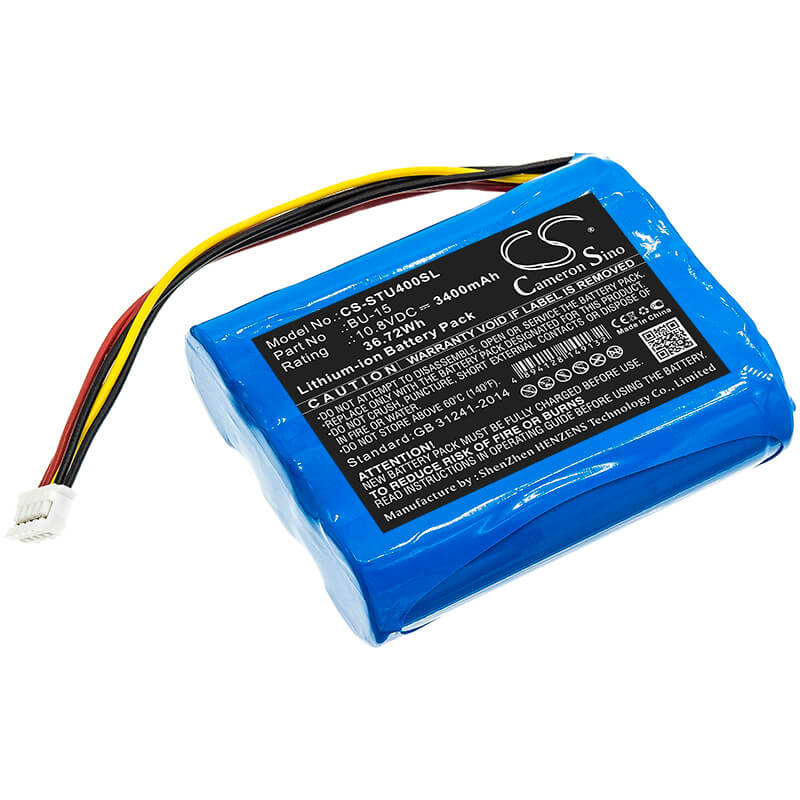 10.8V, 3400mAh, Li-ion Battery fits Sumitomo, T400s, T-400s, 36.72Wh