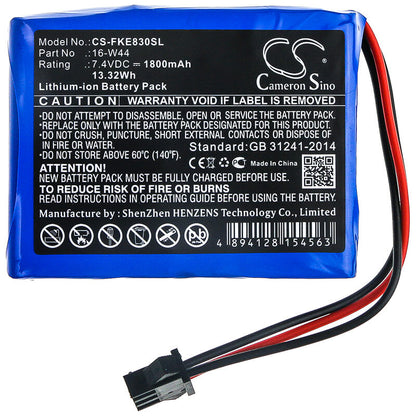7.4V, 1800mAh, Li-ion Battery fits Fluke, 830, 13.32Wh