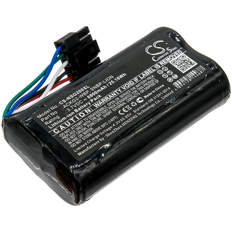3.7V, 6800mAh, Li-ion Battery fits Netscout, Aircheck G2, Aircheck G2 Wlan Tester, 25.16Wh