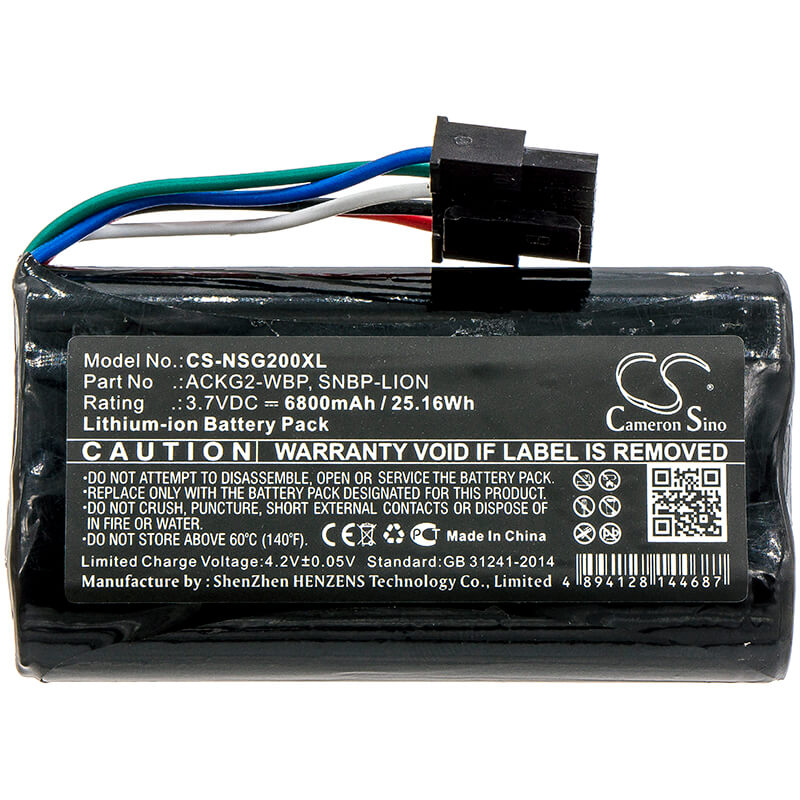 3.7V, 6800mAh, Li-ion Battery fits Netscout, Aircheck G2, Aircheck G2 Wlan Tester, 25.16Wh