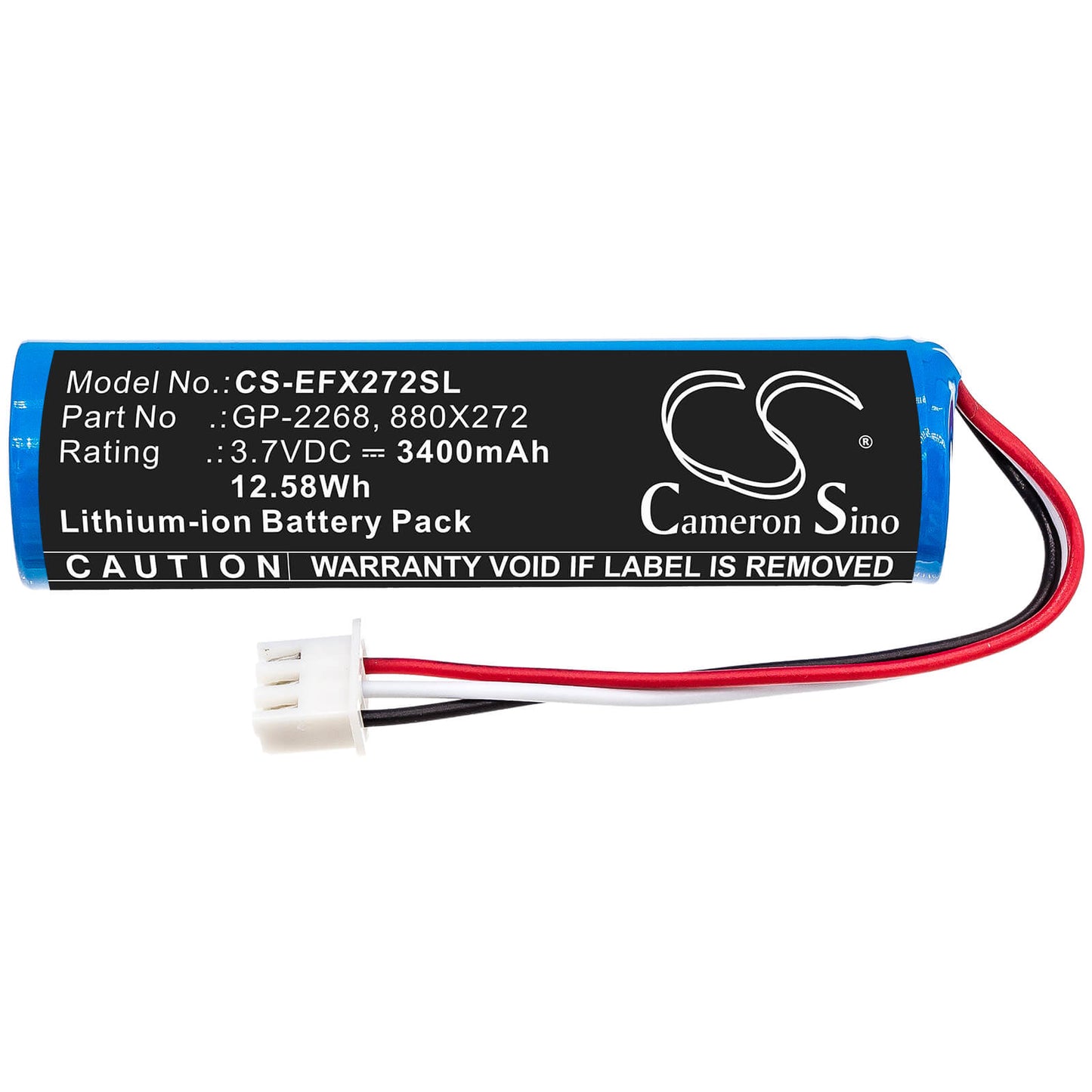 3.7V, 3400mAh, Li-ion Battery fits Exfo, Ex1, 12.58Wh
