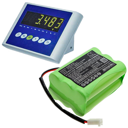 7.2V, 3600mAh, Ni-MH Battery fits Mettler, Toledo Ind221, 25.92Wh