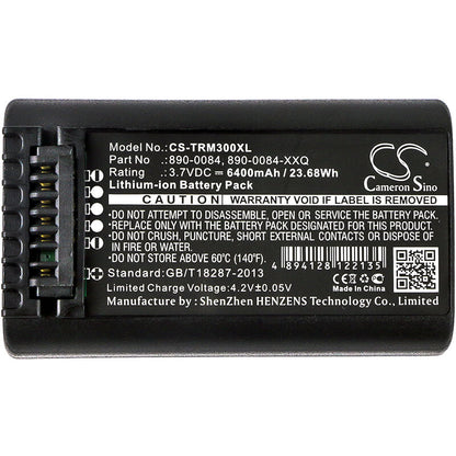 3.7V, 6400mAh, Li-ion Battery fits Spectra Precision, Focus 6, Focus 8, 23.68Wh