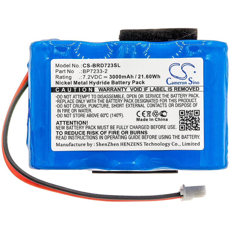 7.2V, 3000mAh, Ni-MH Battery fits Birdog, Plus Satellite Signal Meters, Usb Plus, 21.6Wh