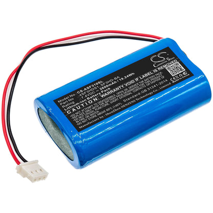 7.4V, 2600mAh, Li-ion Battery fits Alpsat, Satfinder Spare Part 3hd, 19.24Wh