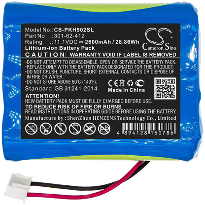 11.1V, 2600mAh, Li-ion Battery fits Peaktech, P 9020, P9020a, 28.86Wh