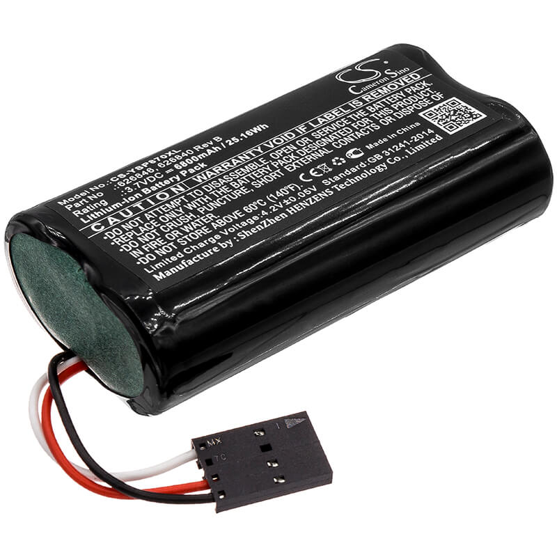 3.7V, 6800mAh, Li-ion Battery fits Ysi, 626870-1, 626870-2, 25.16Wh