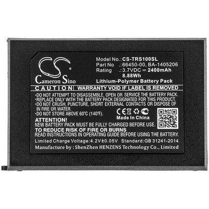 3.7V, 2400mAh, Li-Polymer Battery fits Trimble, 66410-00, Juno Sa, 8.88Wh