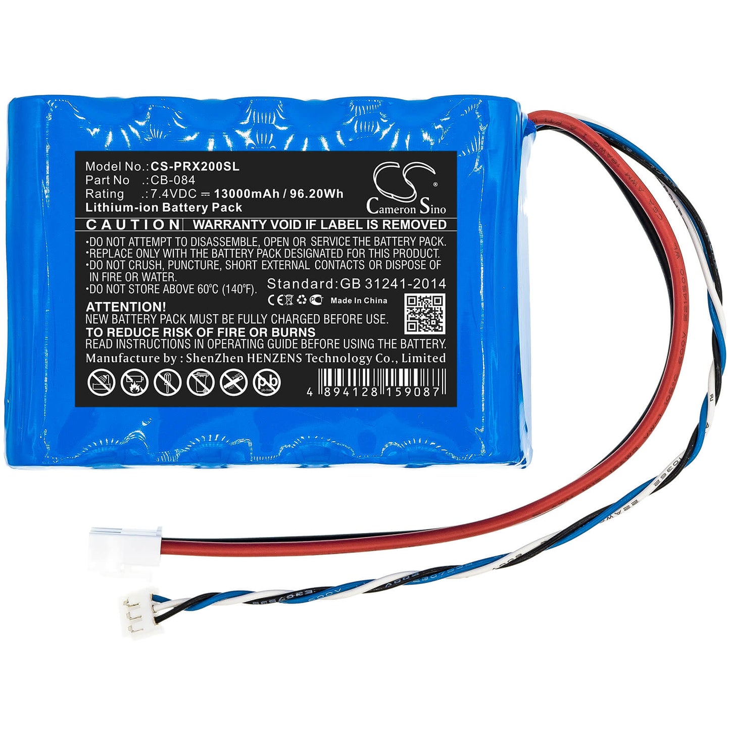 7.4V, 13000mAh, Li-ion Battery fits Promax, Neo +, Neo 2 Atsc, 96.2Wh