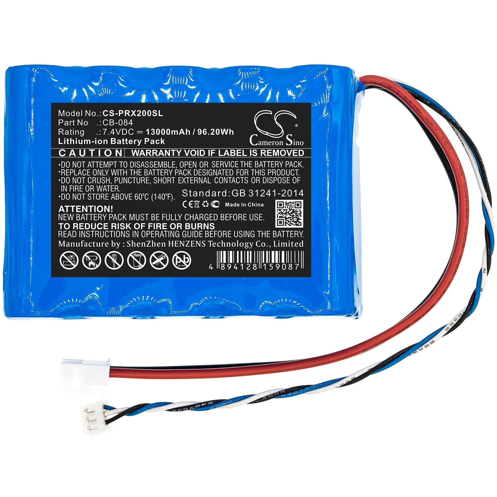 7.4V, 13000mAh, Li-ion Battery fits Promax, Neo +, Neo 2 Atsc, 96.2Wh