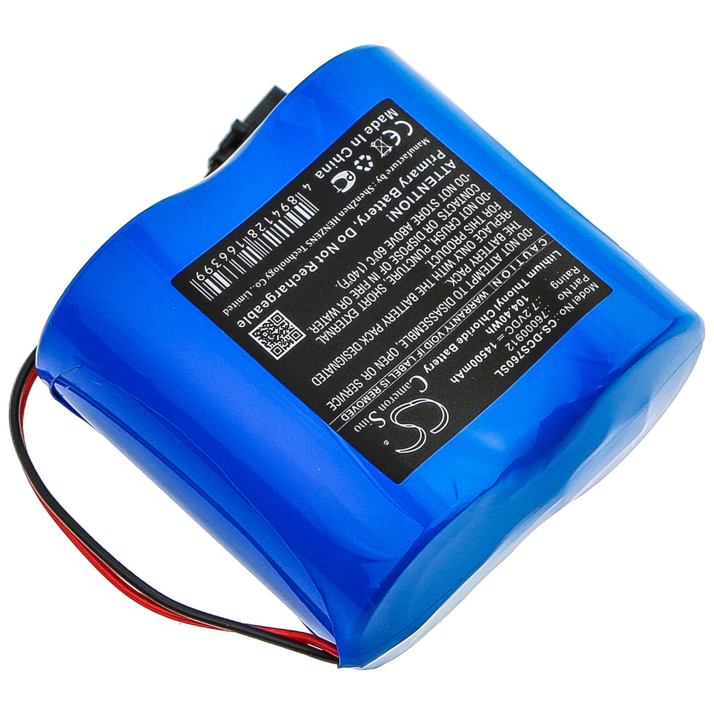 7.2V, 14500mAh, Li-SOCl2 Battery fits Digi, Connect Sensor+, 104.4Wh