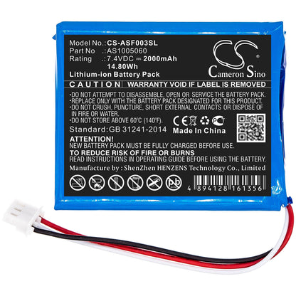 7.4V, 2000mAh, Li-ion Battery fits Alpsat, Satfinder Spare Part Sf03-bt, 14.8Wh