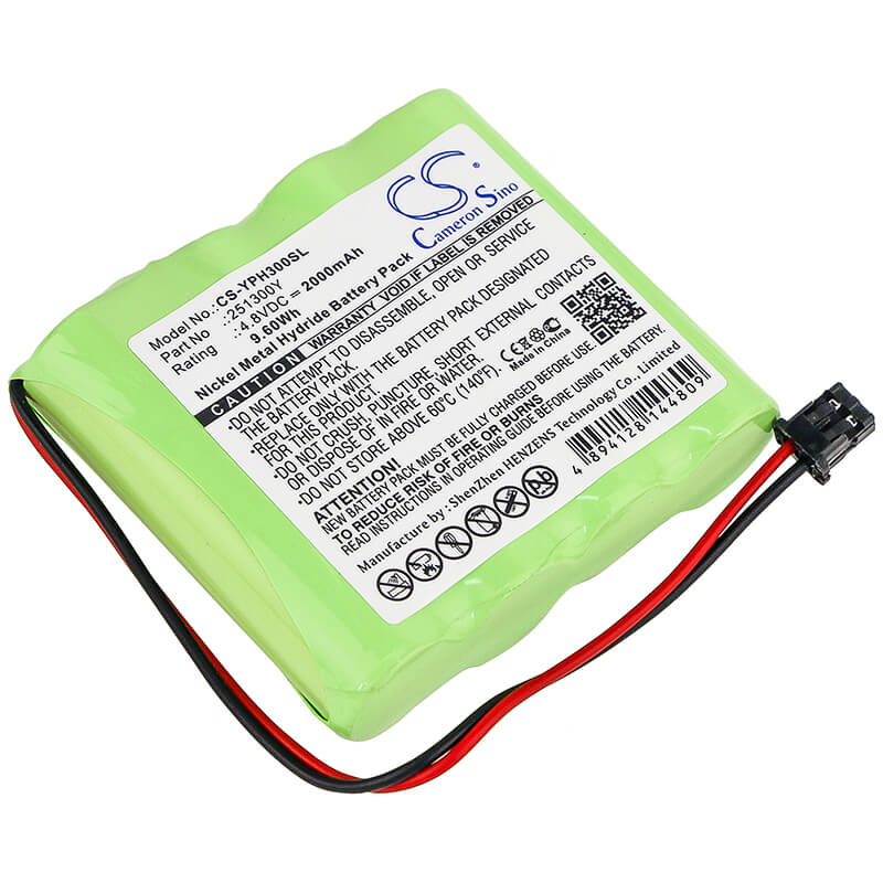 4.8V, 2000mAh, Ni-MH Battery fits Ysi, Photoflex Ph, 9.6Wh