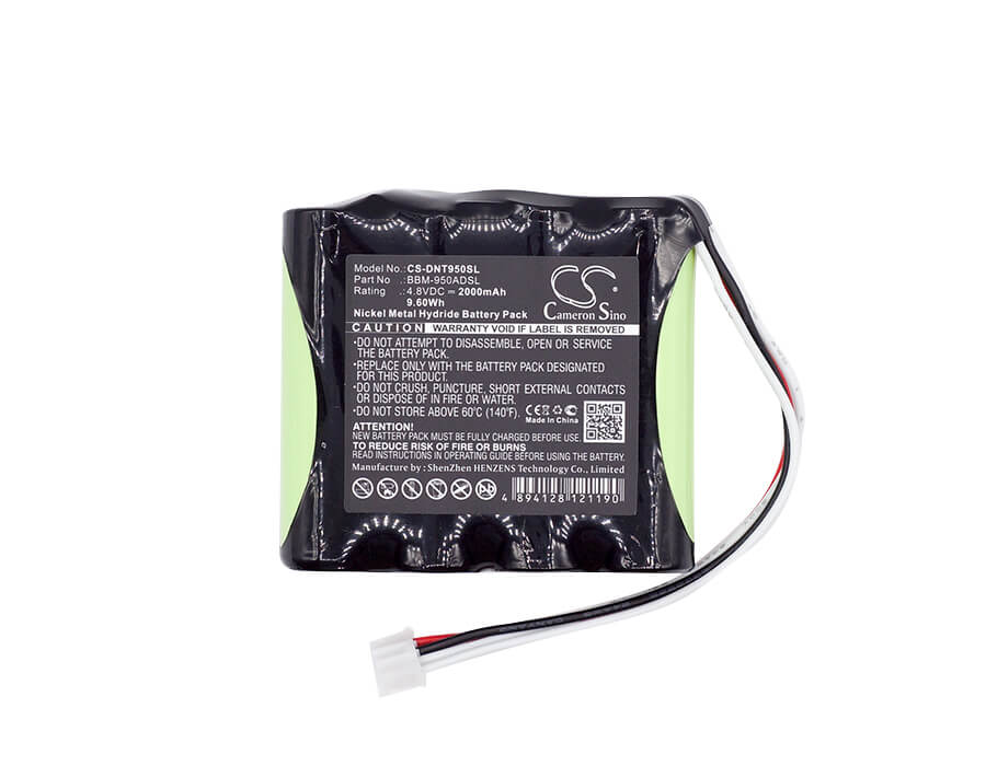4.8V, 2000mAh, Ni-MH Battery fits 3m, 950adsl Meter, Dynatel 950adsl, 9.6Wh