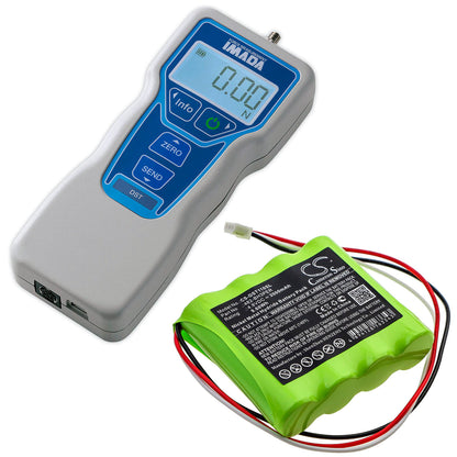 4.8V, 2000mAh, Ni-MH Battery fits Imada, Dst-11 Digital Force Gauge, 9.6Wh