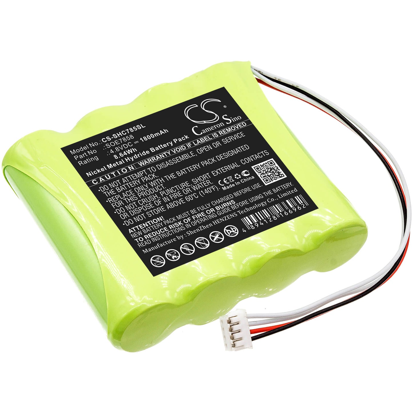 4.8V, 1800mAh, Ni-MH Battery fits Soehnle, Scale 7858, 8.64Wh