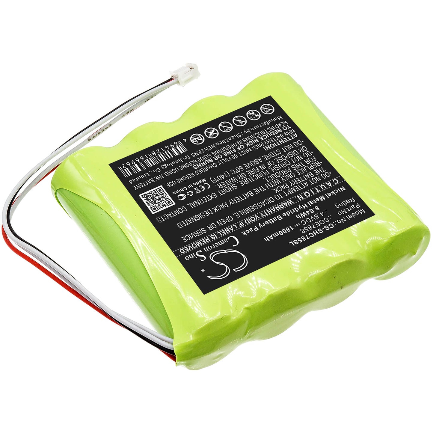 4.8V, 1800mAh, Ni-MH Battery fits Soehnle, Scale 7858, 8.64Wh