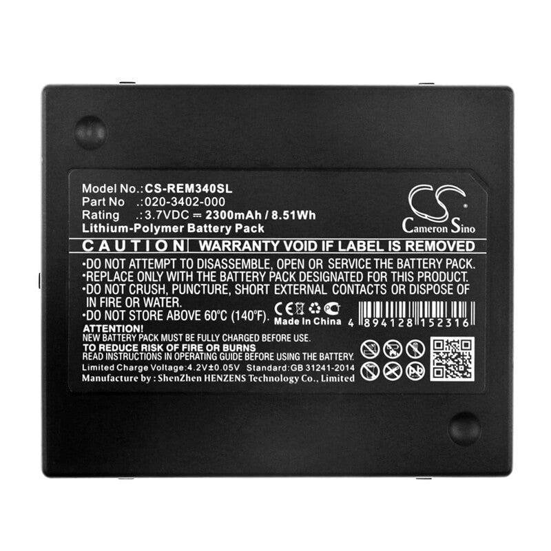 3.7V, 2300mAh, Li-Polymer Battery fits Rae Systems, Qrae Ii, Qrae Ii Gas Monitor Detector, 8.51Wh