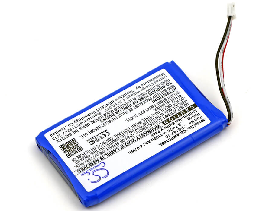 3.7V, 1100mAh, Li-ion Battery fits Amx, Mio Modero Remote Controls, Rs634, 4.07Wh