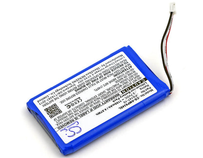 3.7V, 1100mAh, Li-ion Battery fits Amx, Mio Modero Remote Controls, Rs634, 4.07Wh