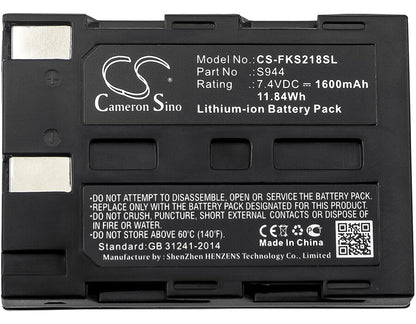 7.4V, 1600mAh, Li-ion Battery fits Furukawa, S218, S218r, 11.84Wh