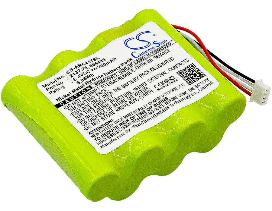 8.4V, 700mAh, Ni-MH Battery fits Aemc, 6417 Ground Tester, Pel 102, 5.88Wh