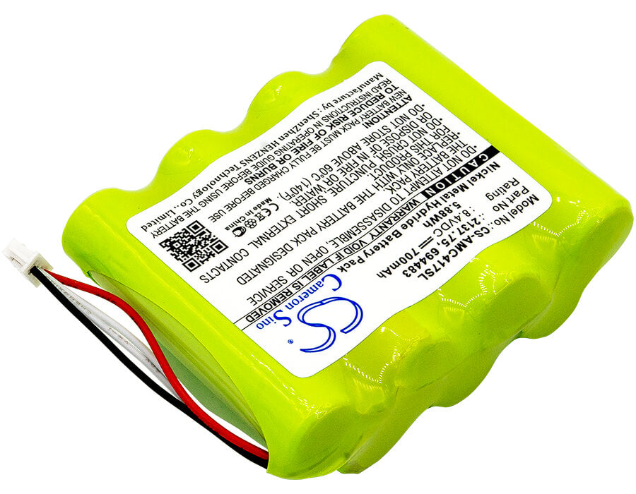 8.4V, 700mAh, Ni-MH Battery fits Aemc, 6417 Ground Tester, Pel 102, 5.88Wh