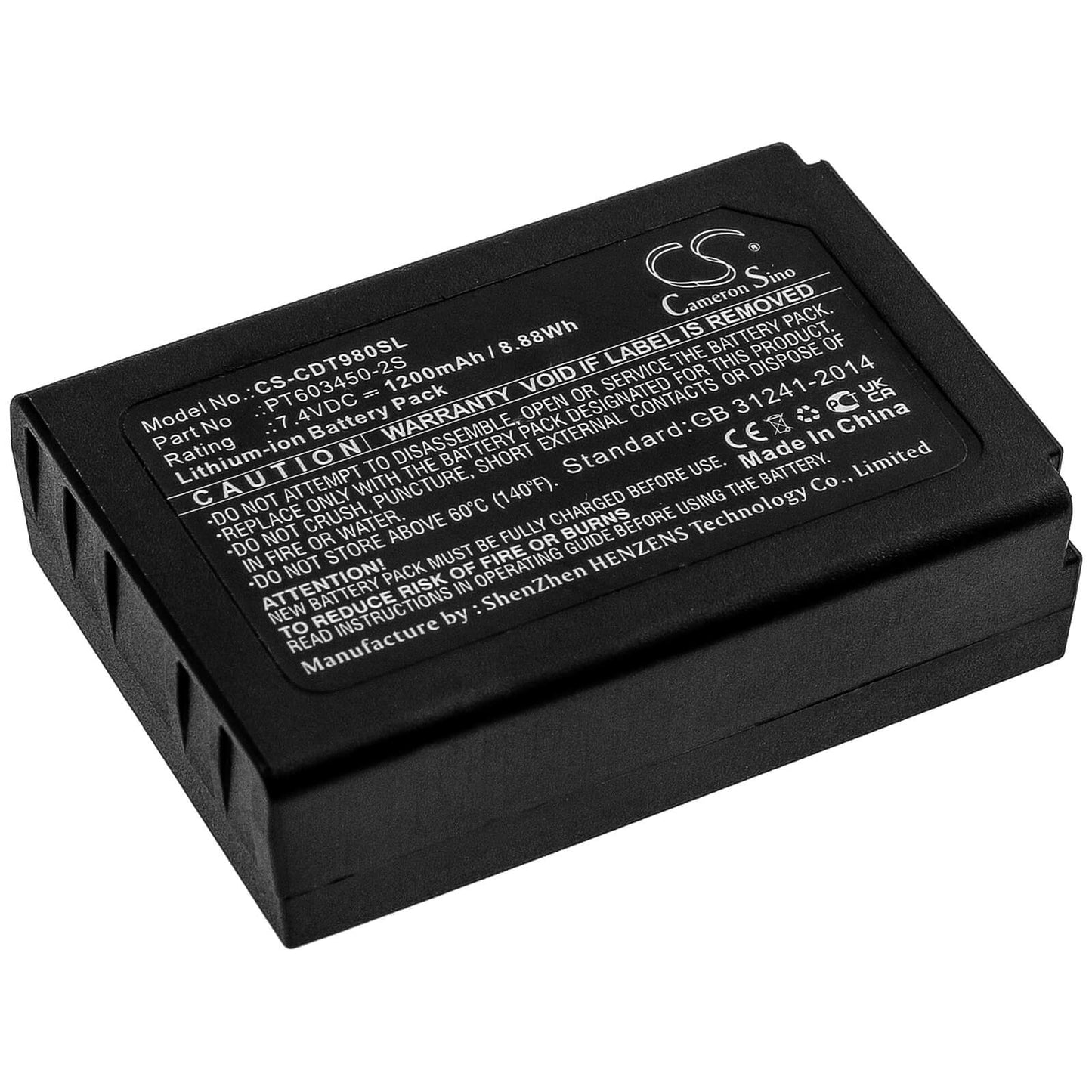 7.4V, 1200mAh, Li-ion Battery fits Cem, Dt-9880, Dt-9880m, 8.88Wh