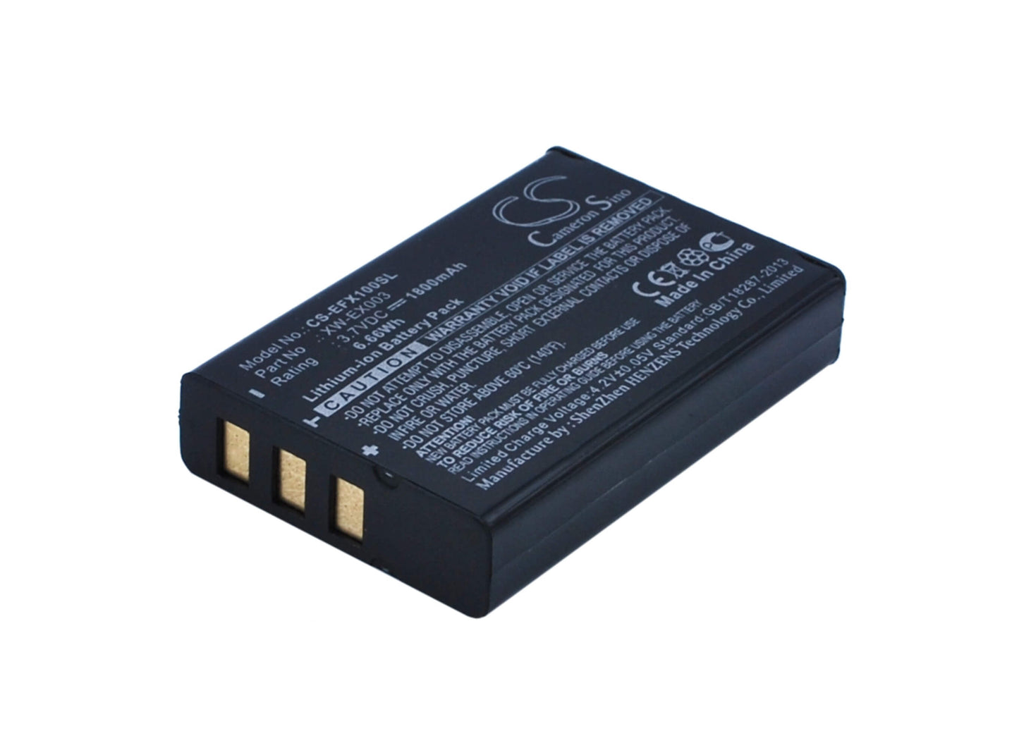 3.7V, 1800mAh, Li-ion Battery fits Exfo, Axs-100, Axs-110, 6.66Wh