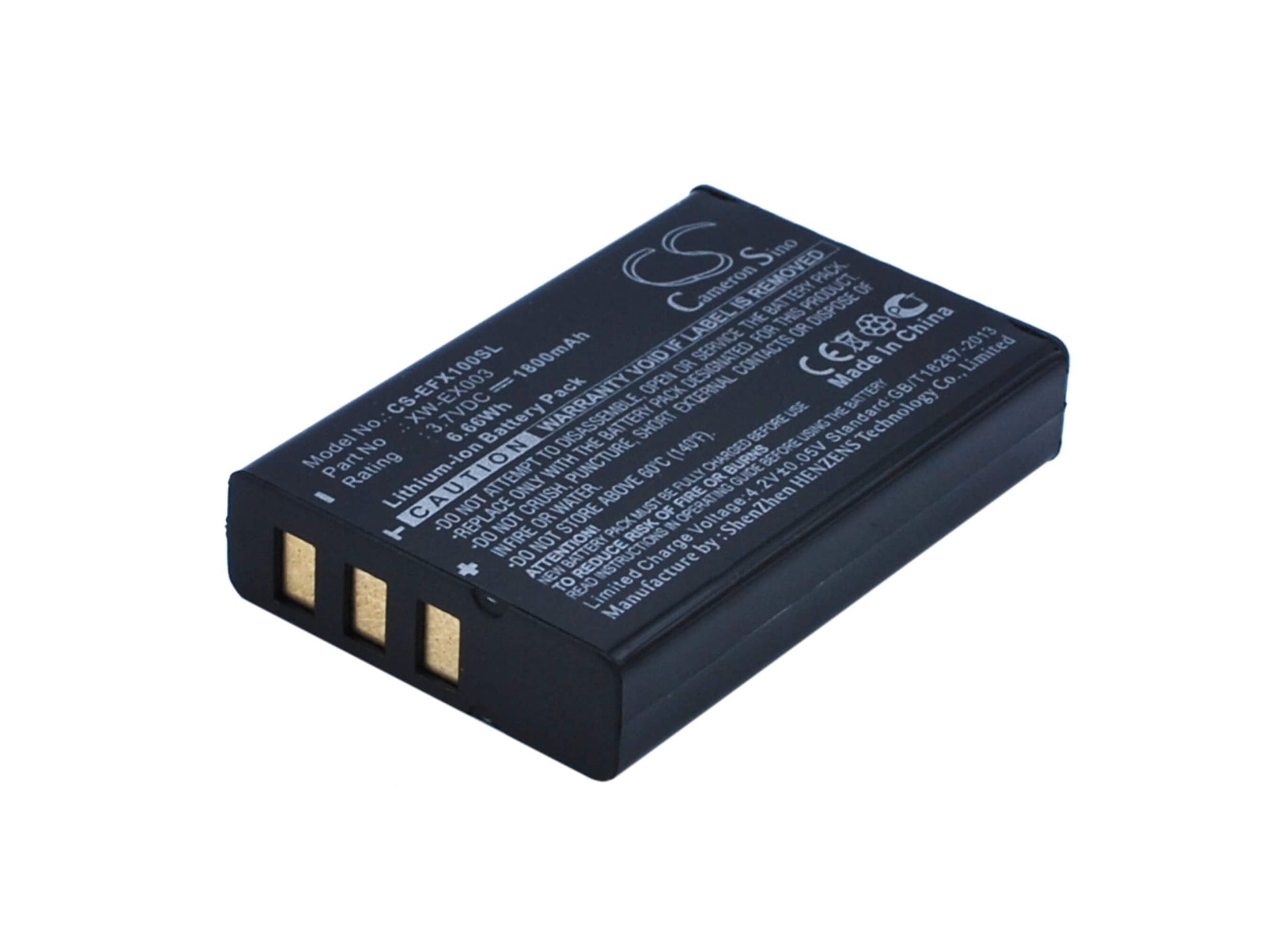 3.7V, 1800mAh, Li-ion Battery fits Exfo, Axs-100, Axs-110, 6.66Wh