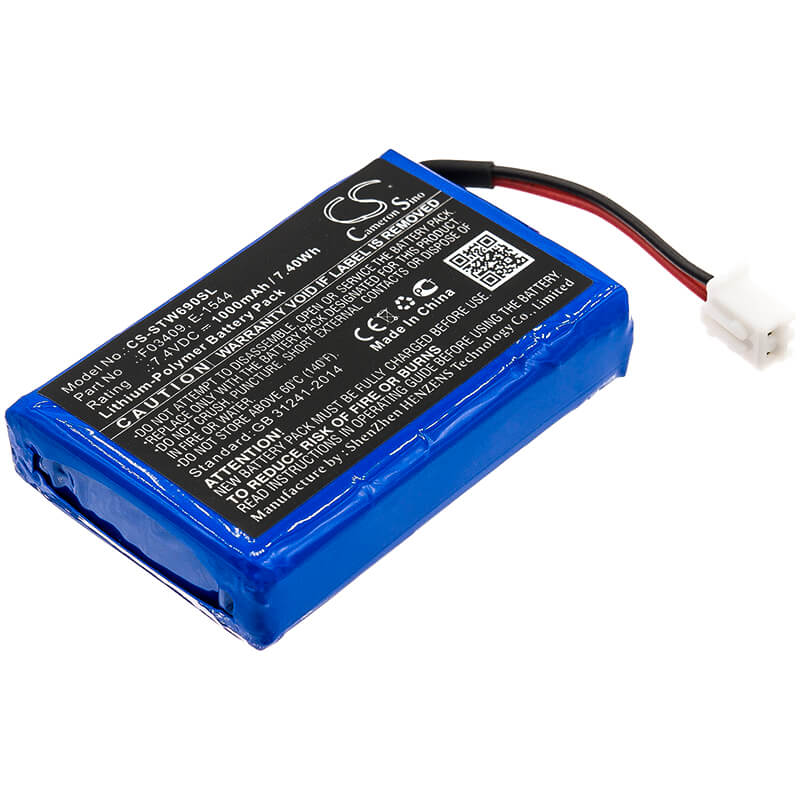 7.4V, 1000mAh, Li-Polymer Battery fits Satlink, Ws-6906, Ws-6908, 7.4Wh