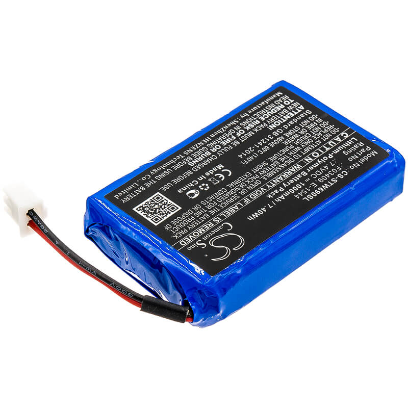7.4V, 1000mAh, Li-Polymer Battery fits Satlink, Ws-6906, Ws-6908, 7.4Wh