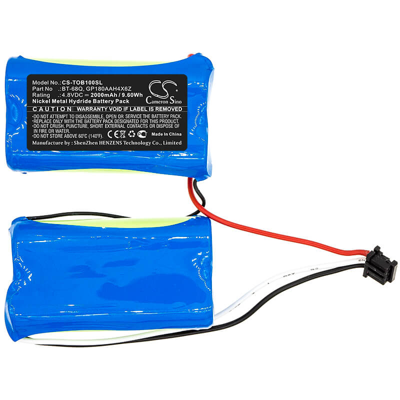 4.8V, 2000mAh, Ni-MH Battery fits Topcon, Ls-b100, Ls-b100 Machine Control Laser, 9.6Wh