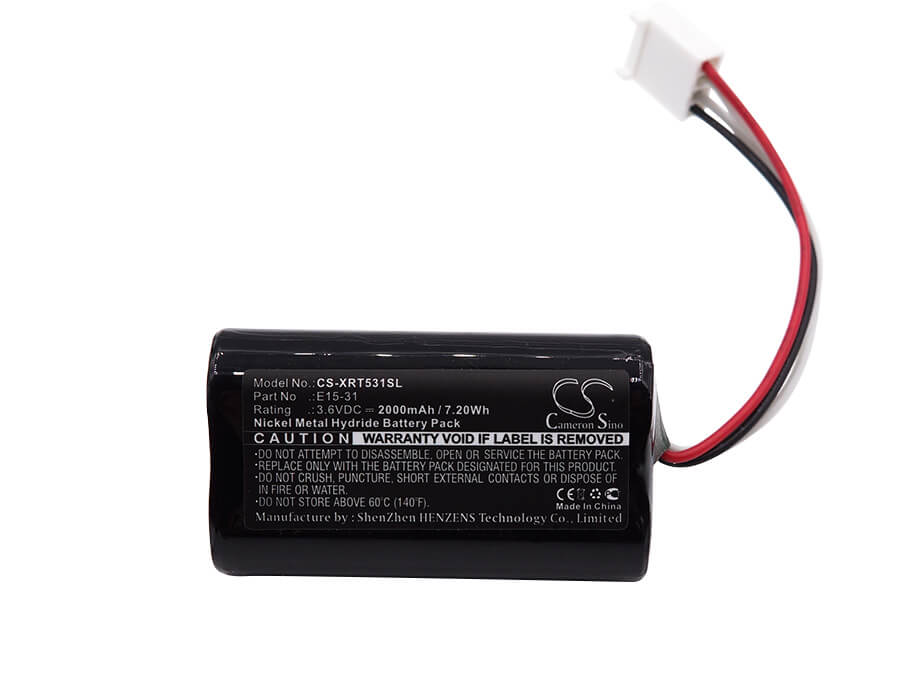 3.6V, 2000mAh, Ni-MH Battery fits X-rite, E15-31, E15-31 Shade Vision, 7.2Wh