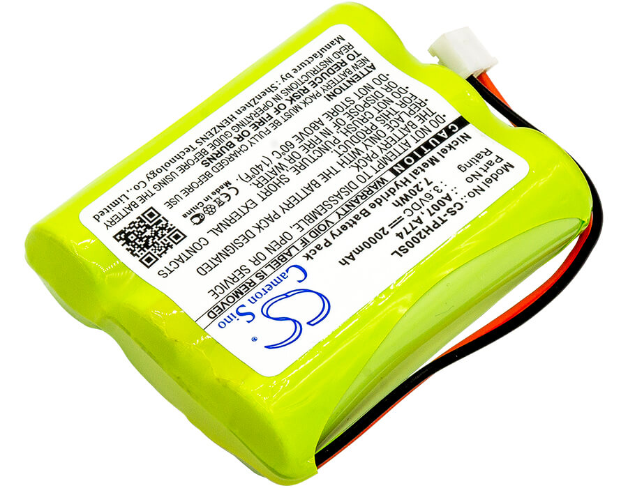 3.6V, 2000mAh, Ni-MH Battery fits Tpi, 709r, 712, 7.2Wh