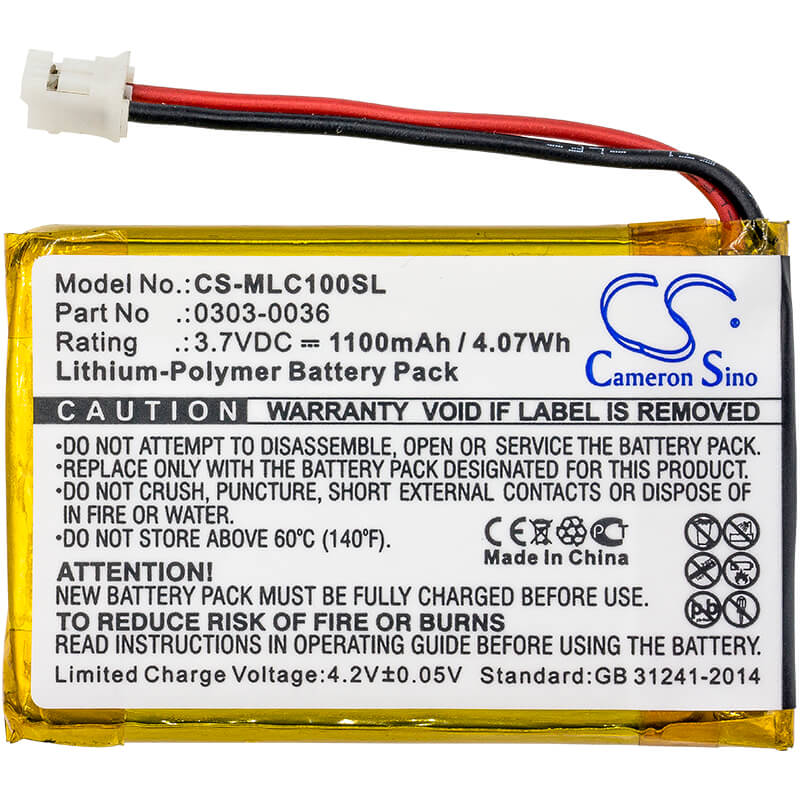 3.7V, 1100mAh, Li-Polymer Battery fits Minelab, Ctx 3030 Wm-10, Gpz 7000, 4.07Wh