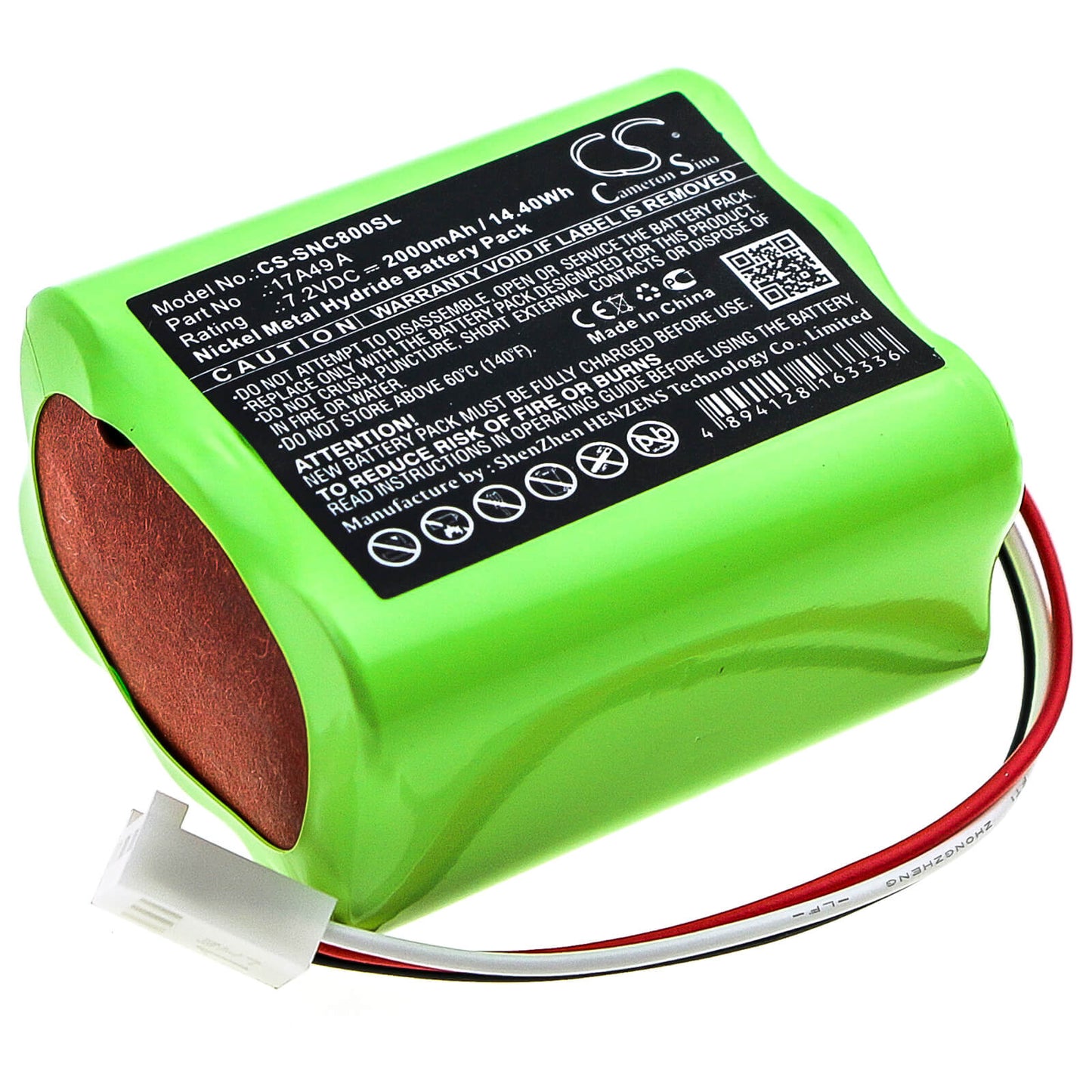 7.2V, 2000mAh, Ni-MH Battery fits Sencore, 17a49 A, Avt-800217 D, 14.4Wh