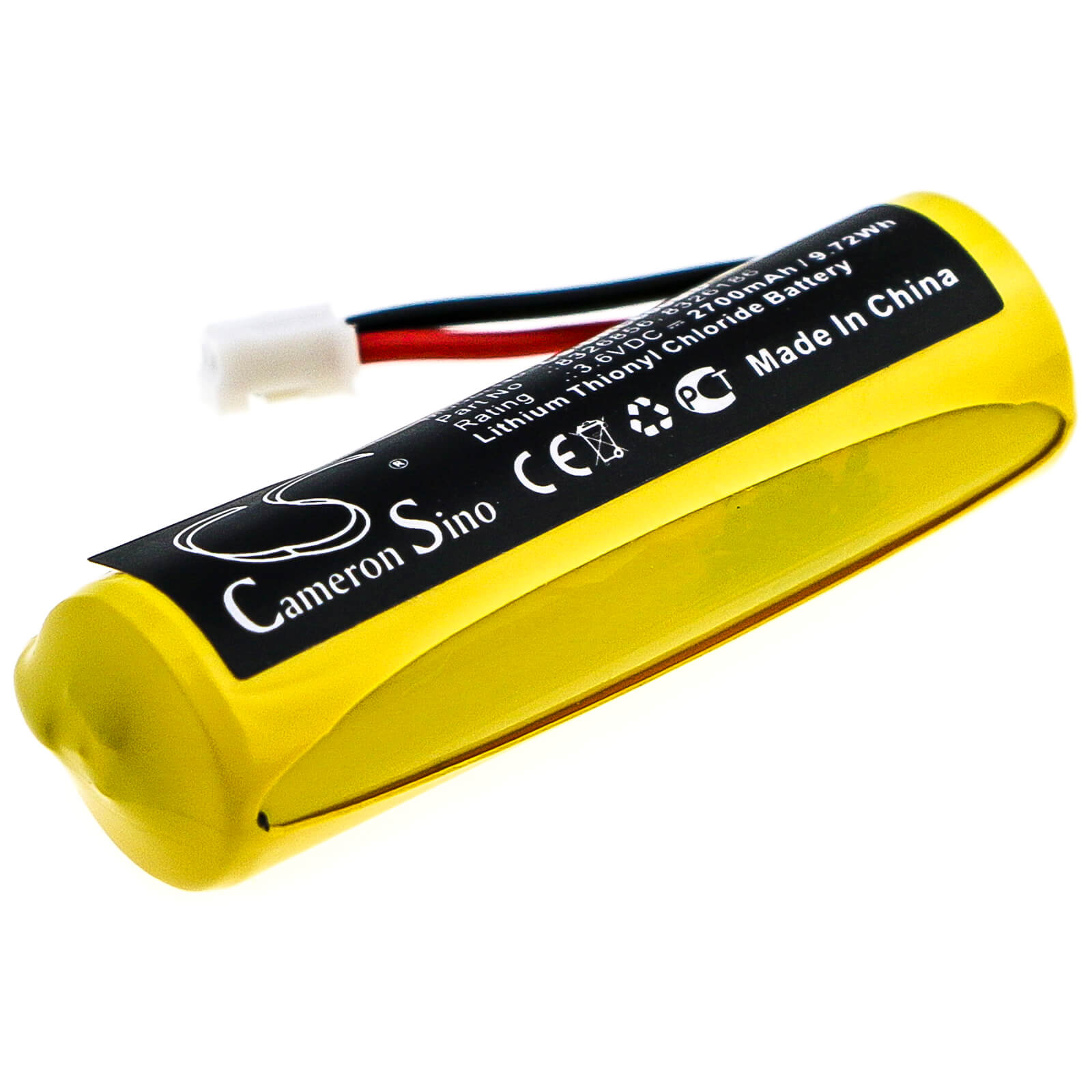 3.6V, 2700mAh, Li-SOCl2 Battery fits Drager, Pac 6000, Pac 6500, 9.72Wh