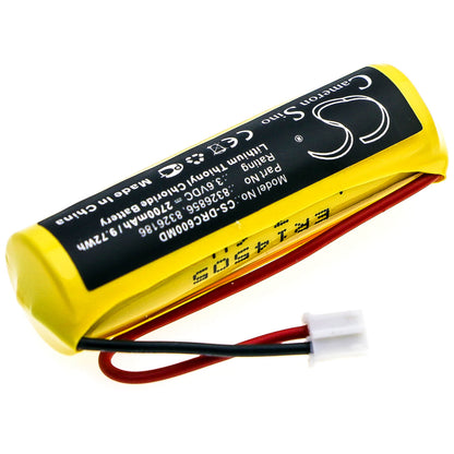 3.6V, 2700mAh, Li-SOCl2 Battery fits Drager, Pac 6000, Pac 6500, 9.72Wh