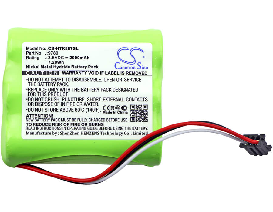 3.6V, 2000mAh, Ni-MH Battery fits Hioki, 8870, 8870-20, 7.2Wh