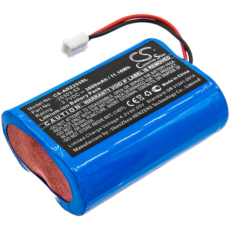 3.7V, 3000mAh, Li-ion Battery fits Argos, Omega Zen Pipette Controllers, 11.1Wh