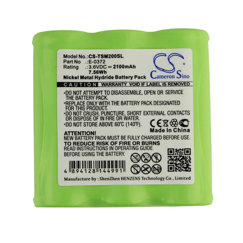 3.6V, 2100mAh, Ni-MH Battery fits Teletronic, P-0372, Tsm 2002, 7.56Wh