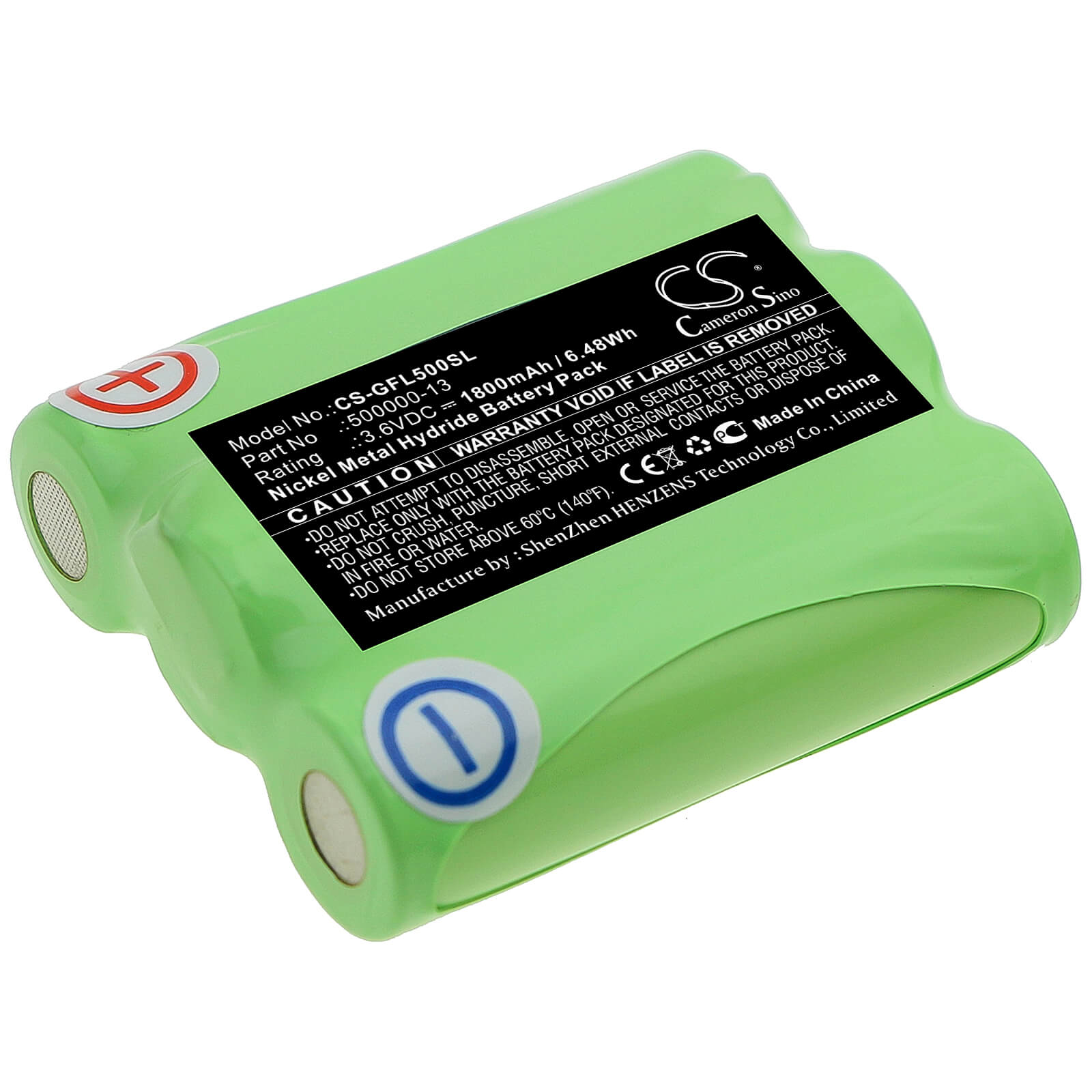 3.6V, 1800mAh, Ni-MH Battery fits Geo-fennel, Multi-liner Fl 50, Multi-liner Fl 50 Plus, 6.48Wh