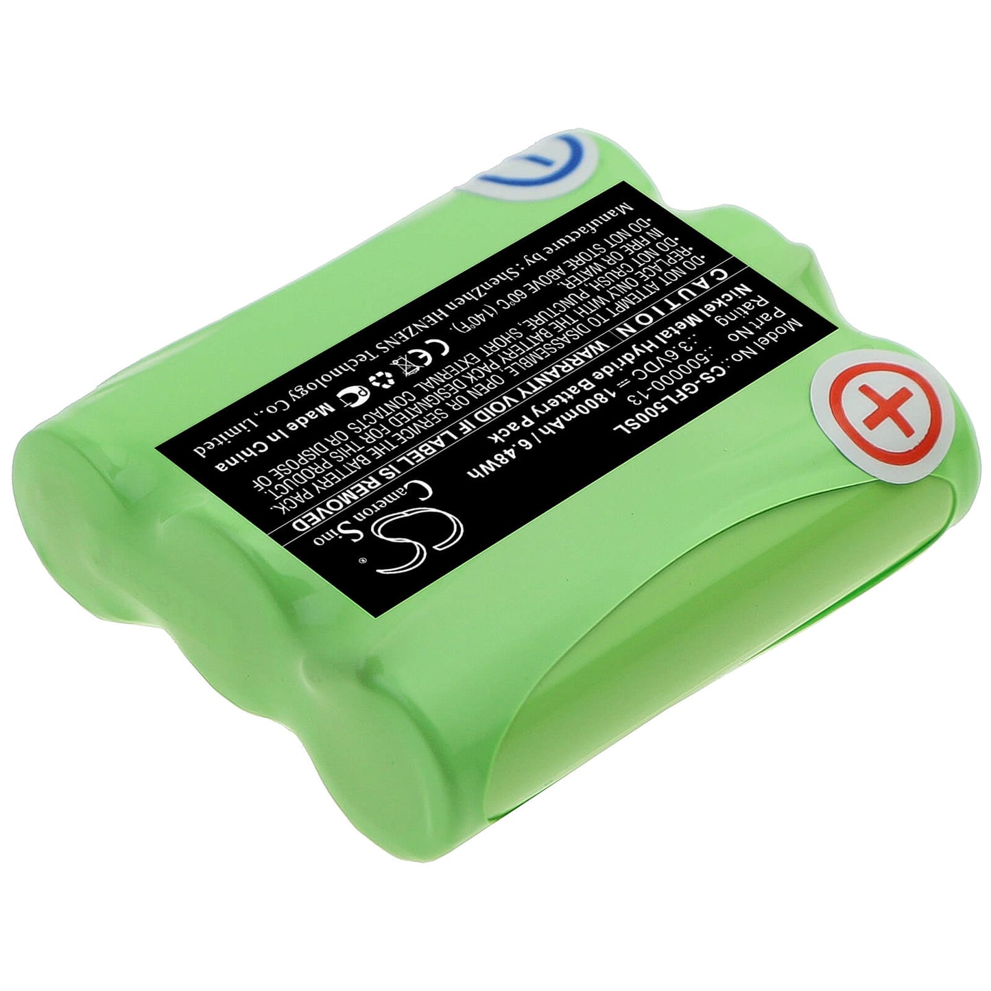 3.6V, 1800mAh, Ni-MH Battery fits Geo-fennel, Multi-liner Fl 50, Multi-liner Fl 50 Plus, 6.48Wh