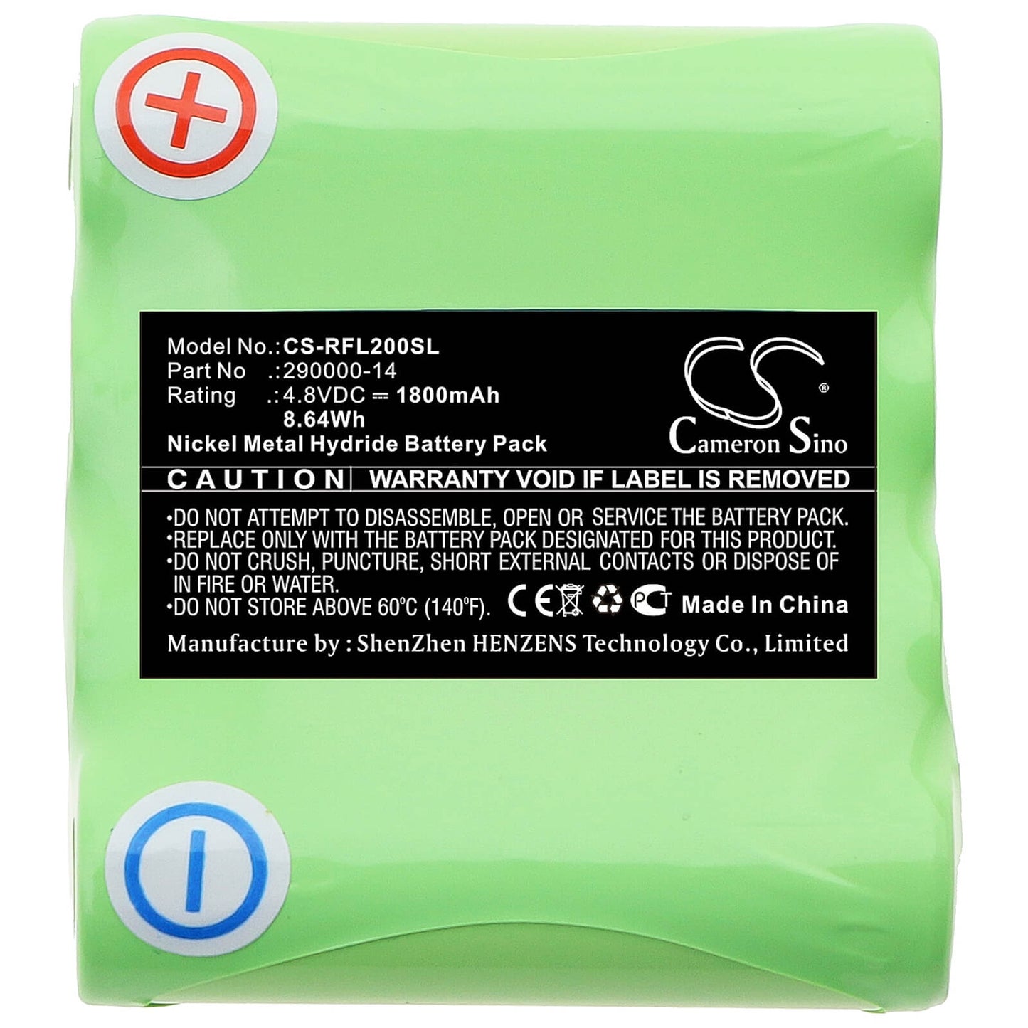 4.8V, 1800mAh, Ni-MH Battery fits Geo-fennel, Linienlaser Flg 40-green, Rotationslaser Fl 20, 8.64Wh