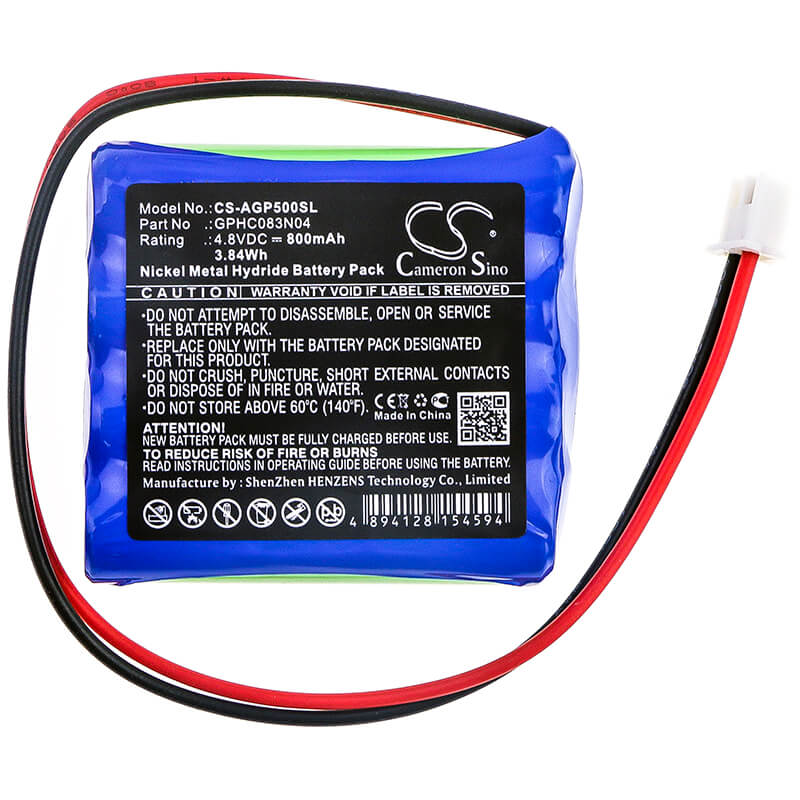 4.8V, 800mAh, Ni-MH Battery fits Algol, Zp-500n, 3.84Wh
