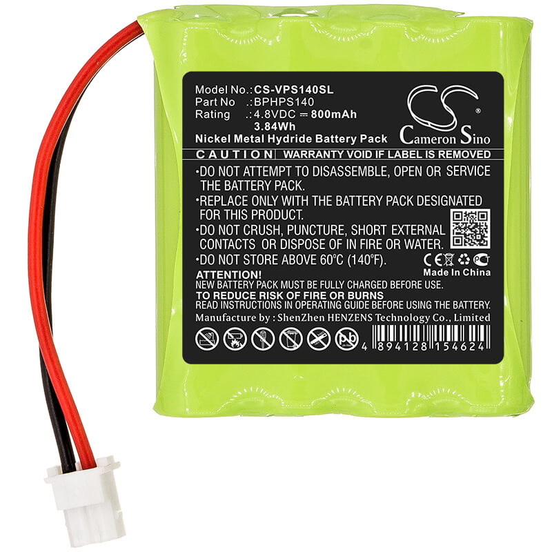 4.8V, 800mAh, Ni-MH Battery fits Velleman, Hps140, 3.84Wh